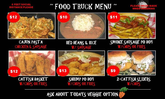 cajun cravins food truck menu